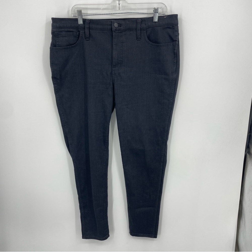 Madewell Mid Rise Roadtripper Skinny Ankle Denim Jeans US Women's 33 black NM180